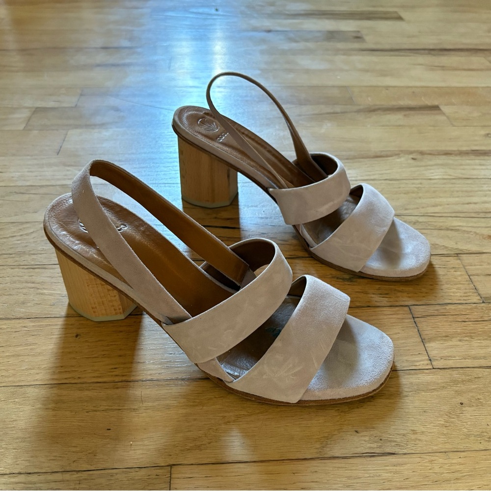COCLICO Lavender Women's Block Heel Sandals